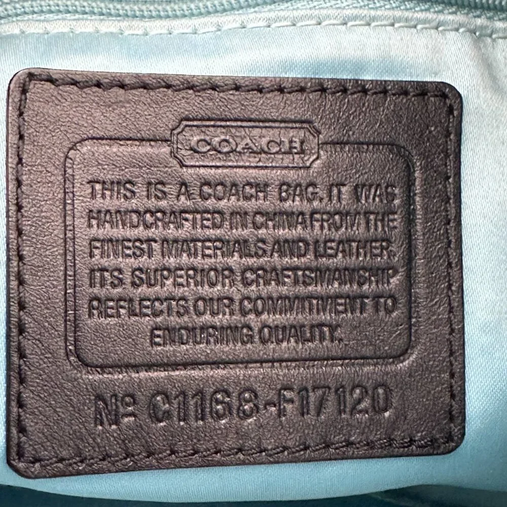 Coach Black & Gray Signature File Cross Body Bag Style #C1168-F17120 - Picture 14 of 16